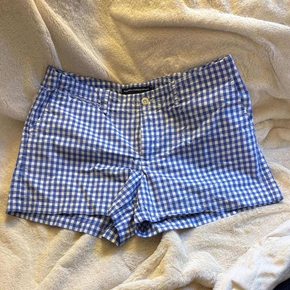 Ralph Lauren Blue and White Gingham Women’s Shorts